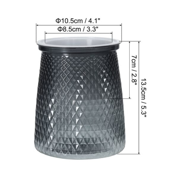 Self Watering Pot for Indoor Plants - 4 Inch Grey